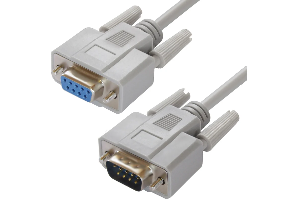

Кабель Greenconnect RS-232 9M - RS-232 9F вилка-розетка 10м серый