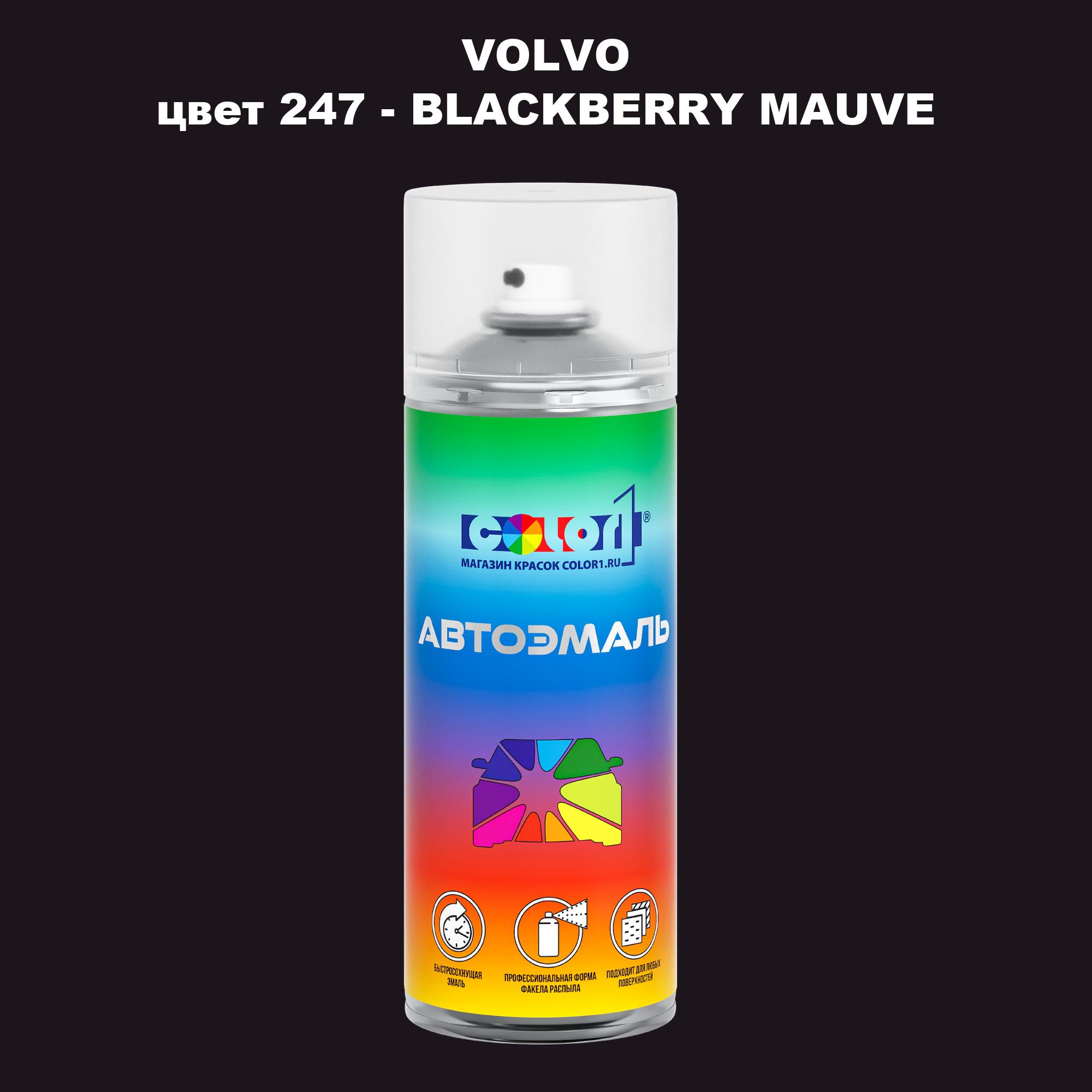 

Аэрозольная краска COLOR1 для VOLVO, цвет 247 - BLACKBERRY MAUVE, Прозрачный