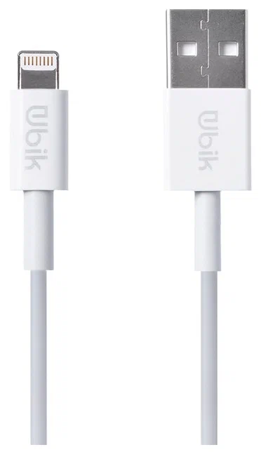 

Кабель Ubik UL04 Lightning - USB 1 м, белый