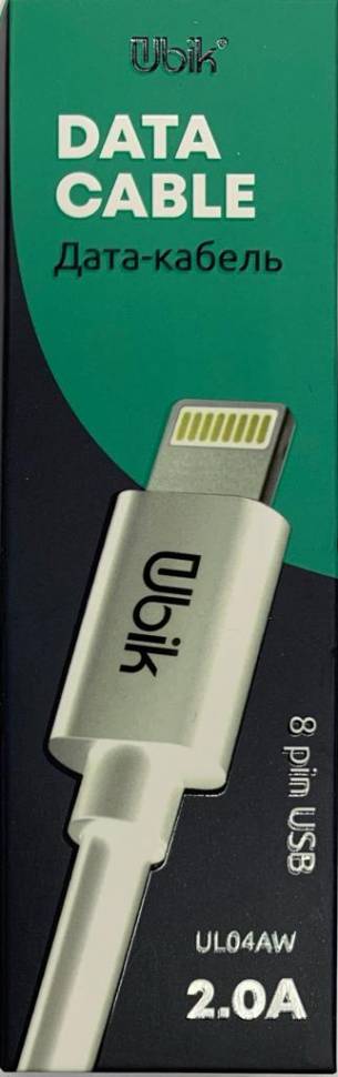 Usb Кабель-зарядка Lightning Ubik UL04 2A 1м белый