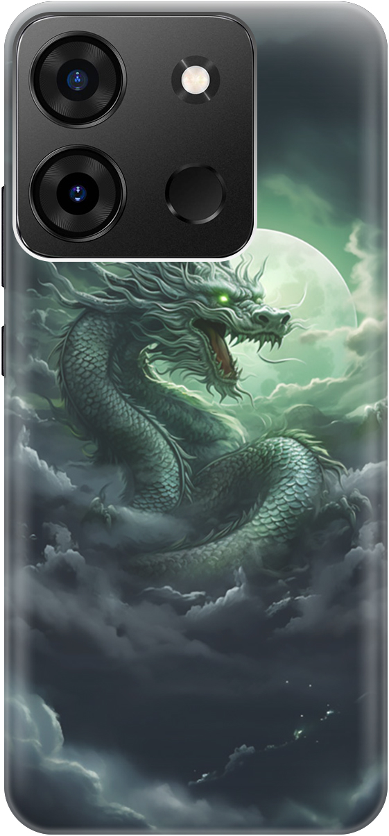 

Ультратонкий силиконовый чехол-накладка для Infinix Smart 7 Plus с принтом, Белый;зеленый;черный, 20000073