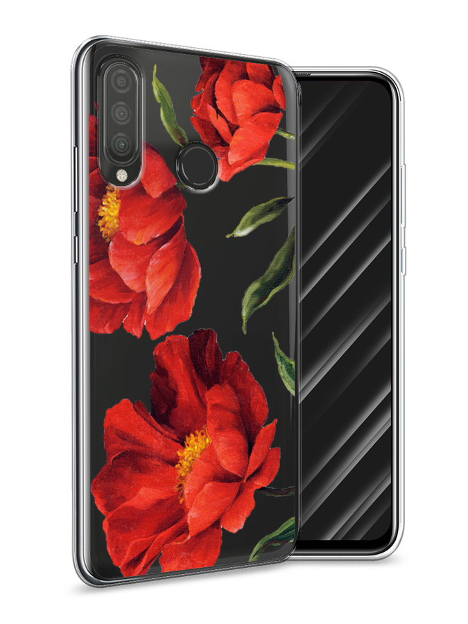 

Чехол Awog на Huawei P30 Lite "Красные маки", Красный, 67950-8