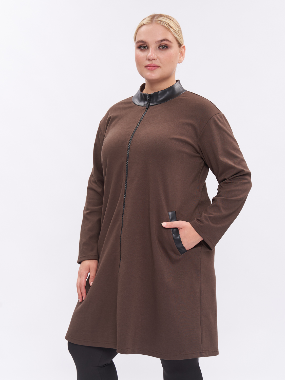 

Жакет женский ZORY ZGA03206 коричневый 48-50 RU, ZGA03206