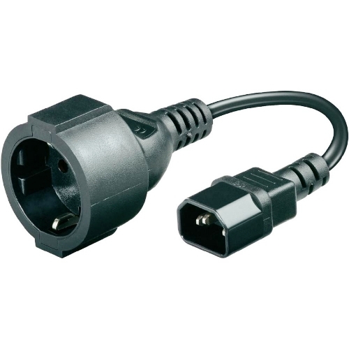 

Адаптер Wize IEC 320 C14-CEE 7/4, M-F 0,15м Black (AAC10-EU-C14-0.15M), Черный, AAC10-EU-C14-0.15M