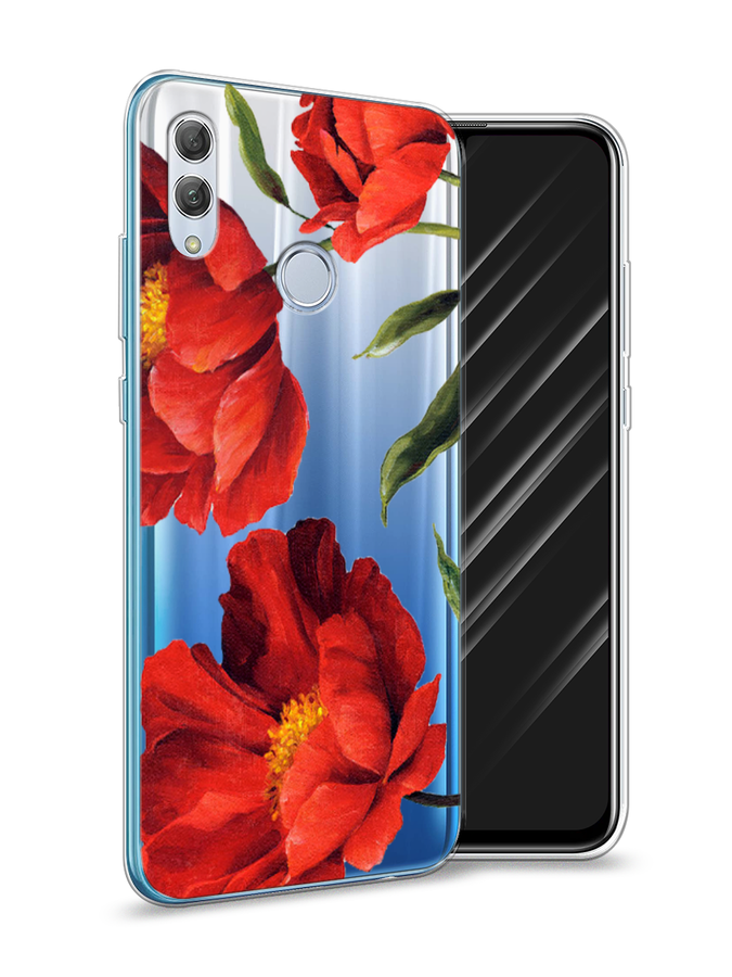 

Чехол Awog на Huawei P Smart 2019 "Красные маки", Красный, 67250-8