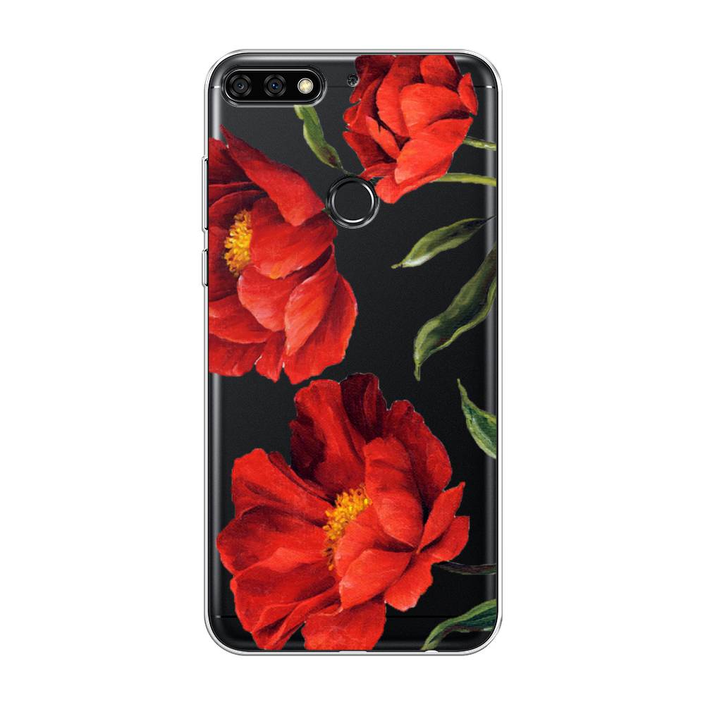 

Чехол Awog на Huawei Nova 2 Lite "Красные маки", Красный, 64650-8