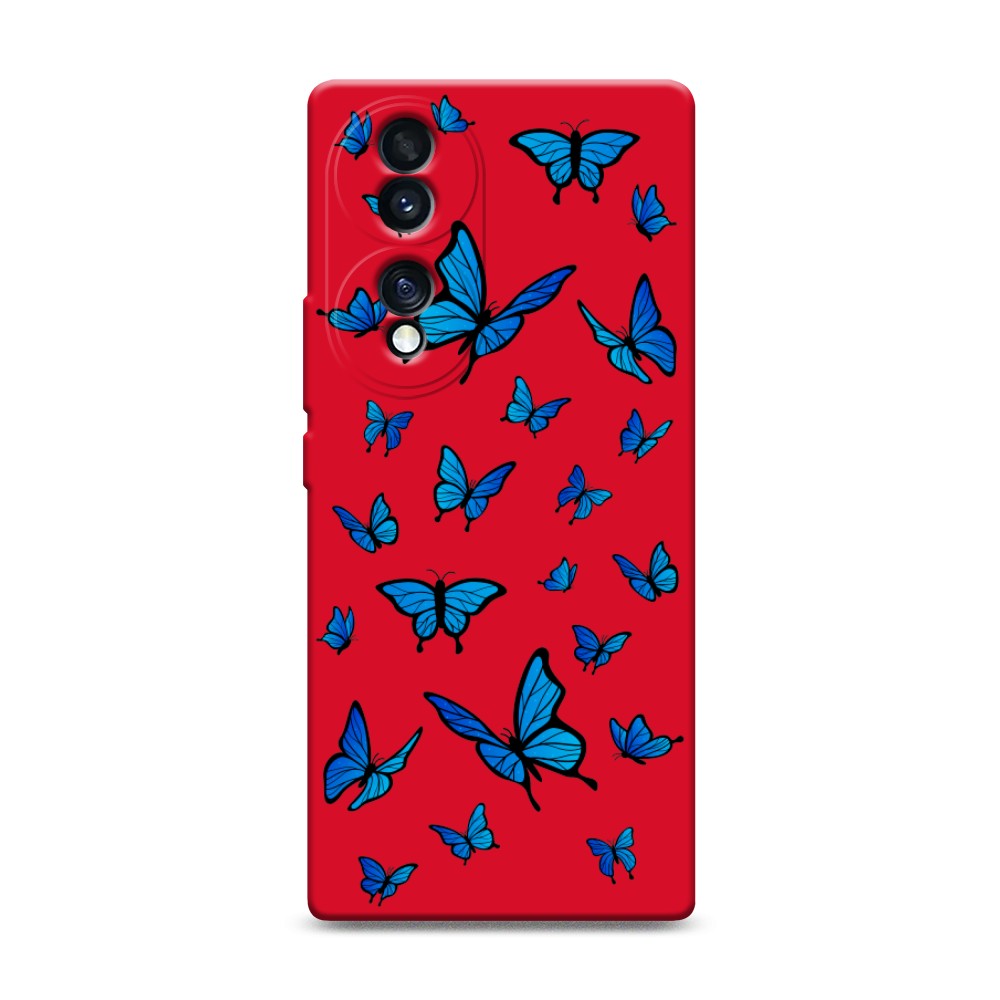 

Чехол Awog на Honor 70 "Синие бабочки", Синий;белый, 6108253-1