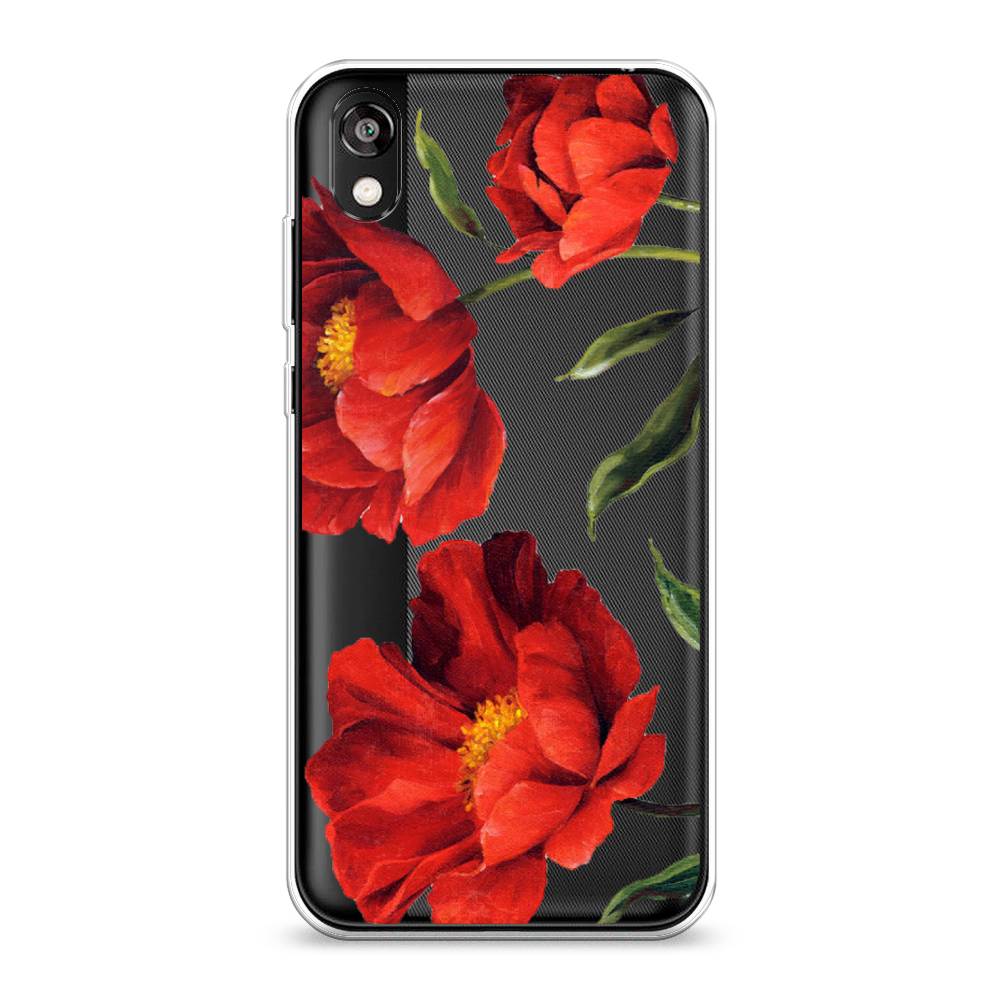 

Чехол Awog на Honor 8S "Красные маки", Красный, 69150-8