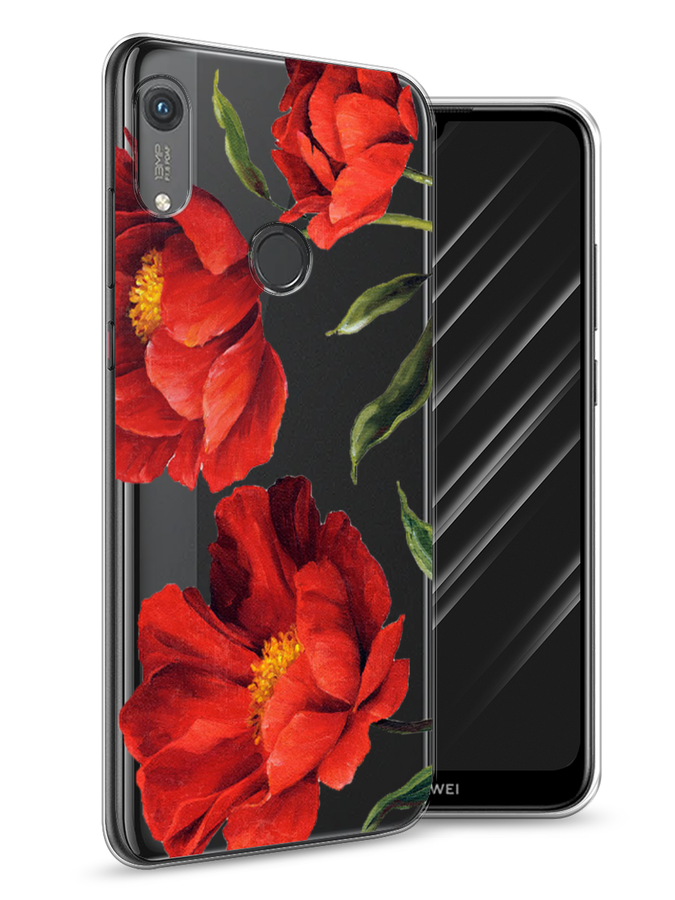 

Чехол Awog на Honor 8A (8A Pro/Prime) "Красные маки", Красный, 68750-8