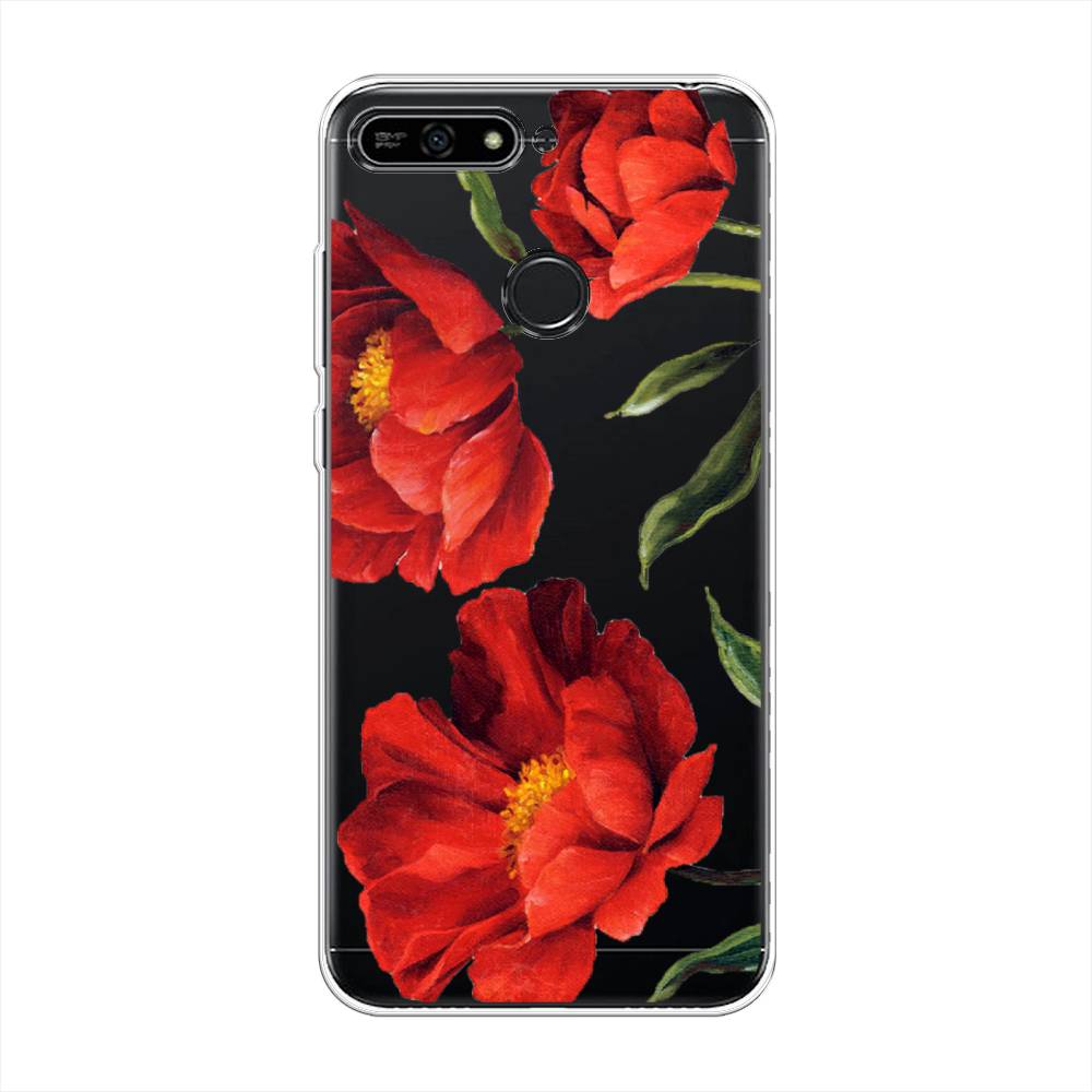 

Чехол Awog на Honor 7A Pro "Красные маки", Красный, 65450-8