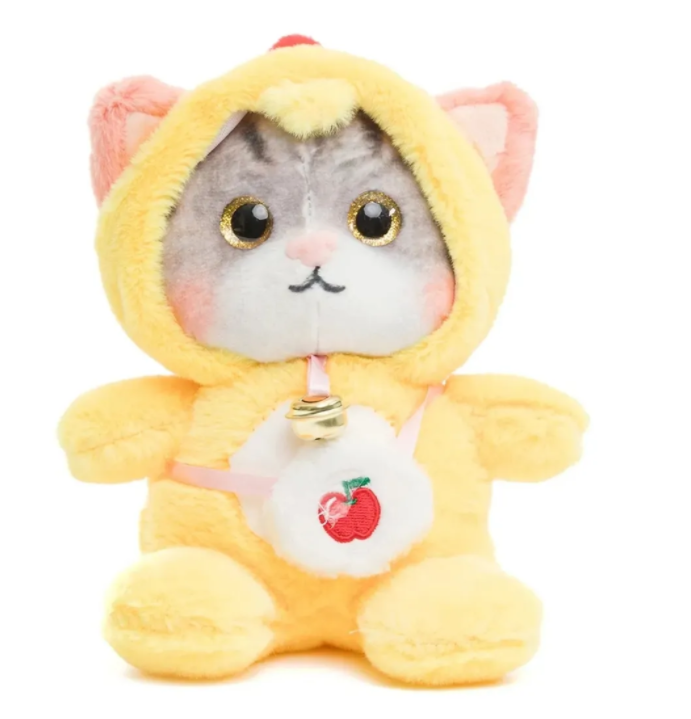 

Мягкая игрушка Котенок в желтой пижаме кигуруми 25 см Лалафанфан - Lalafanfan