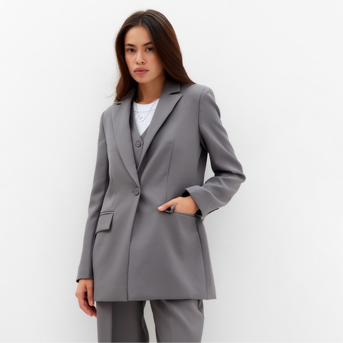 Пиджак женский MIST Classic Collection серый 50 RU