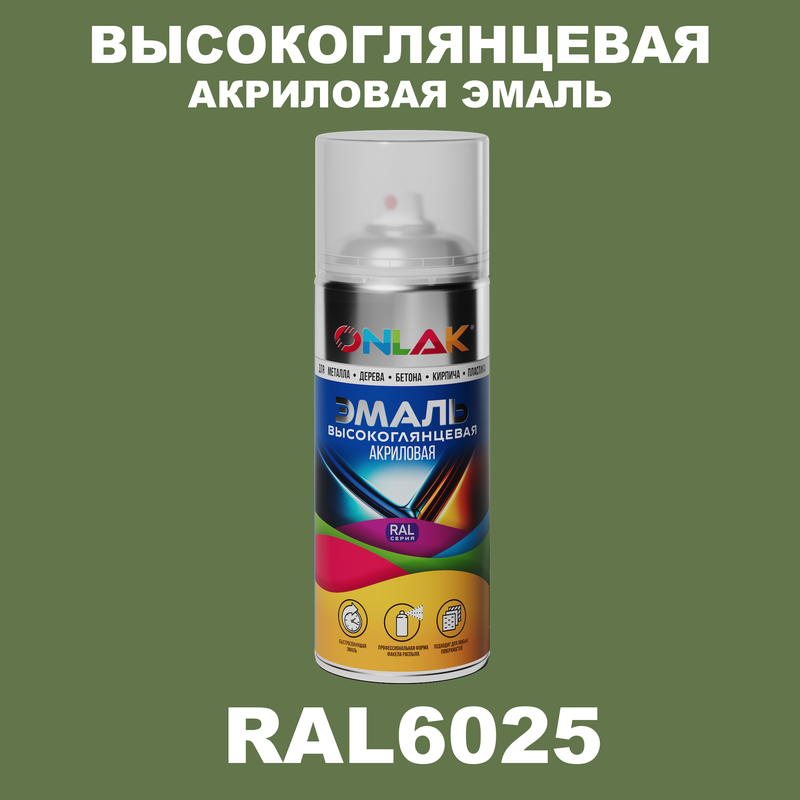 

Эмаль акриловая ONLAK RAL 6025, Зеленый, RAL-AKRGL-SPREY