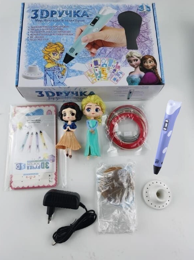 

Ручка 3D ХОЛОДНОЕ СЕРДЦЕ, 10 трафаретов 2 игрушки