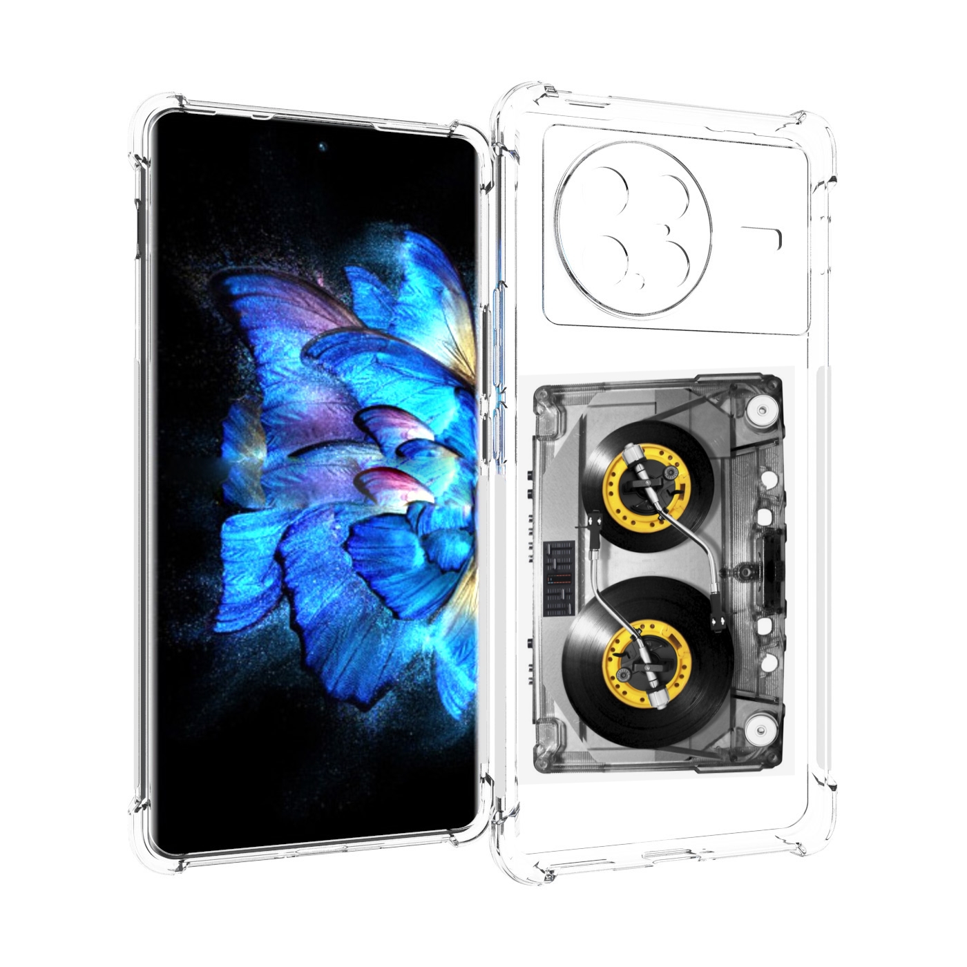 

Чехол MyPads Кассета музыкальная для Vivo X Note 5G, Прозрачный, Tocco