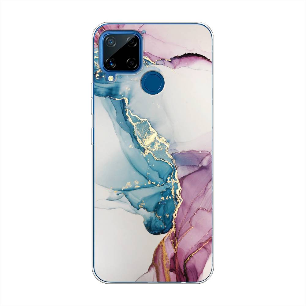 

Чехол на Oppo Realme C15 "Розовые разводы рисунок", 255050-3