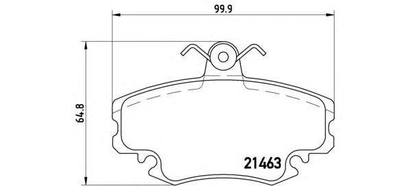 

Колодки дисковые п. renault thalia 00>, dacia logan 1.4/1.6i/1.5d P68008 =gdb1634=141 20