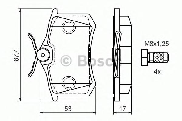 

Колодки дисковые з. vw golf 2.0-2.9/1.9t 0 986 424 751 =13.0460-2819.2=571906b=274 000-sx