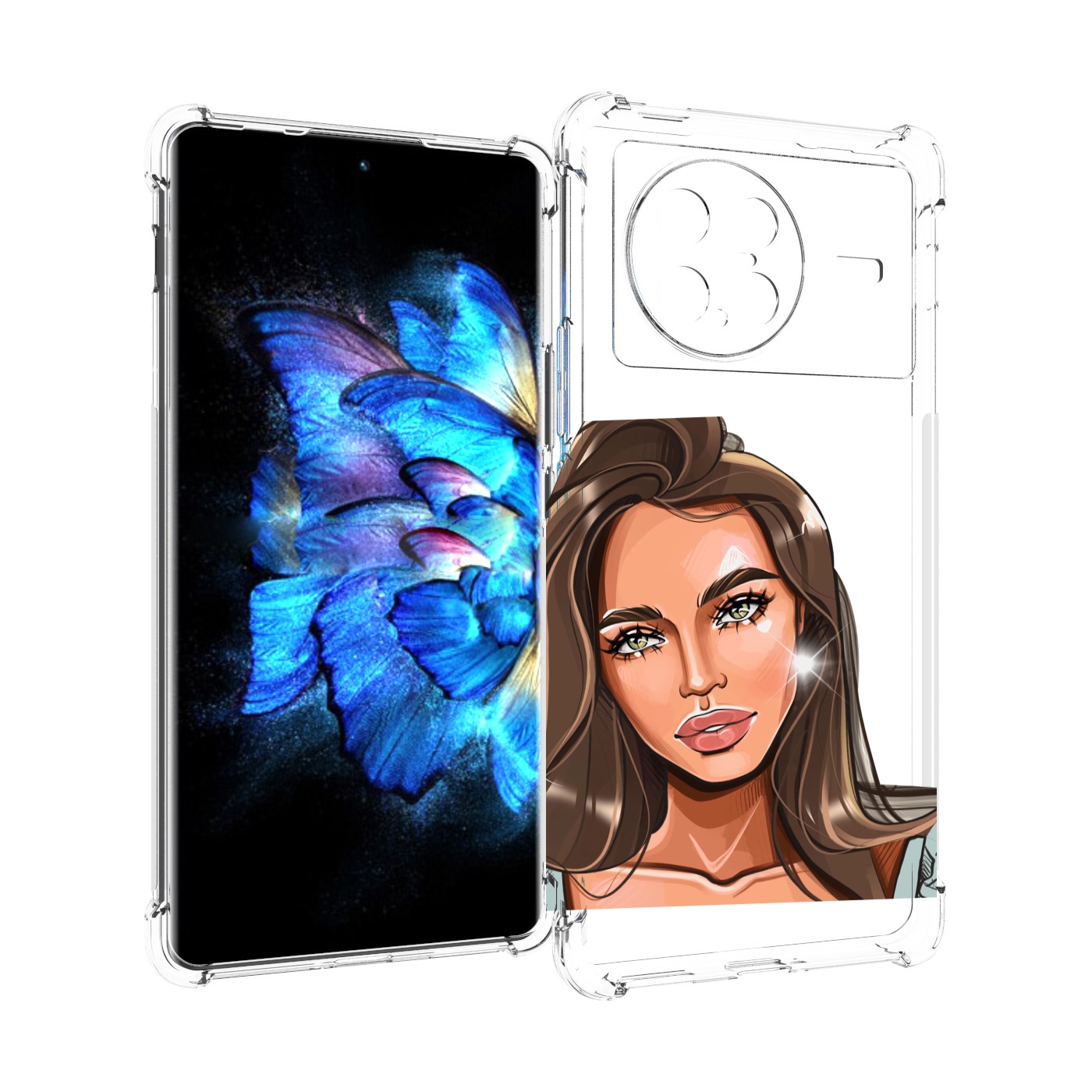 

Чехол MyPads Девушка-с-зелеными-глазами для Vivo X Note 5G, Прозрачный, Tocco