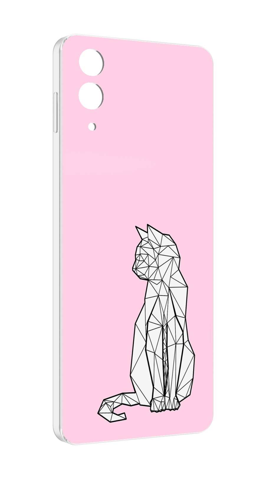 

Чехол MyPads белый котик с гранями для Samsung Galaxy Z Flip 4 (SM-F721), Прозрачный, Tocco