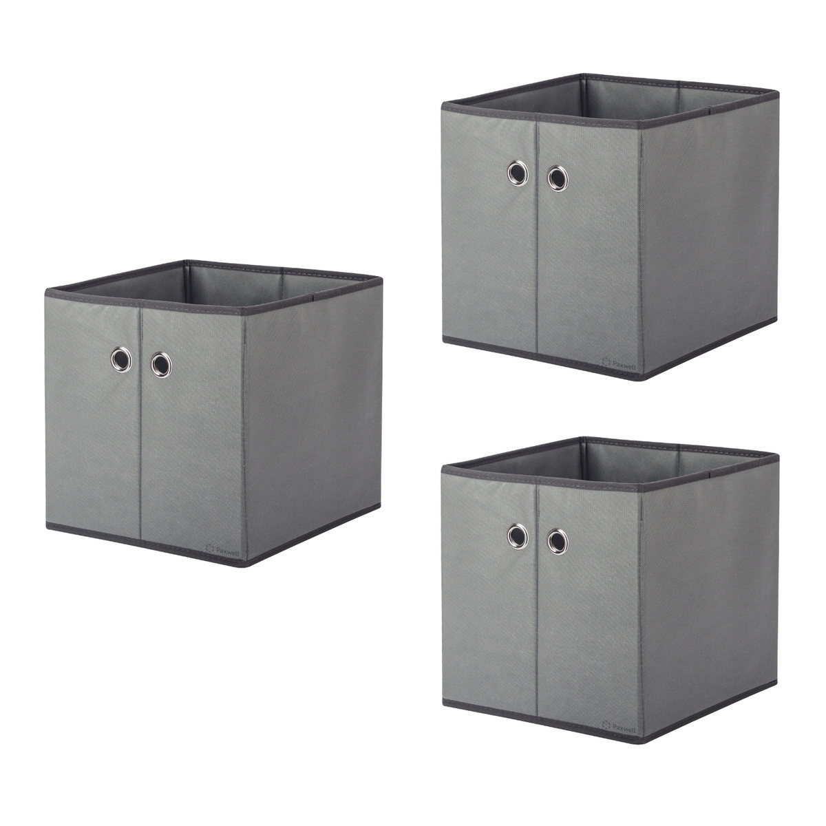 Коробка для хранения Paxwell Ордер Про 3030, серая, 3шт. в уп.