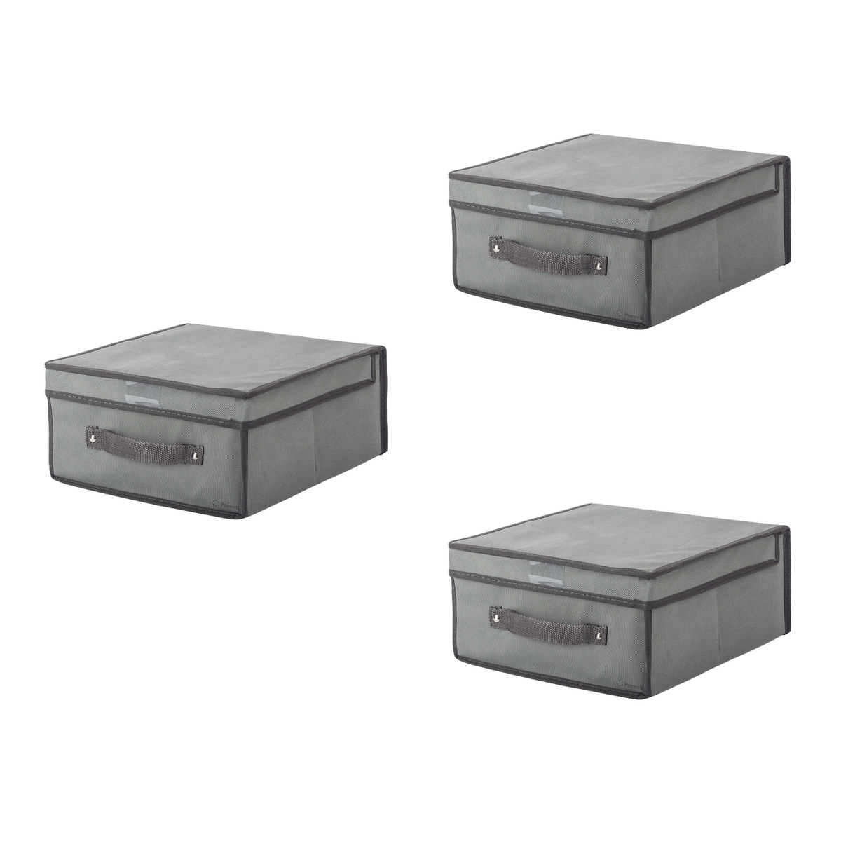 

Коробка для хранения с крышкой Paxwell Ордер Про 3015, серая, 3шт. в уп., Серый, Про 3015