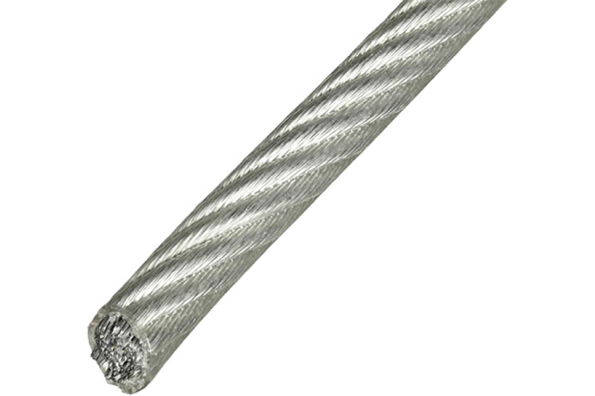 

Трос стальной оцинк. PVC DIN 3055 6мм,114900 /100