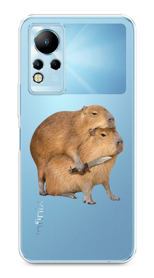 

Чехол на Infinix Note 11/12 G88 "Капибара с ножом", Бежевый, 3100450-1