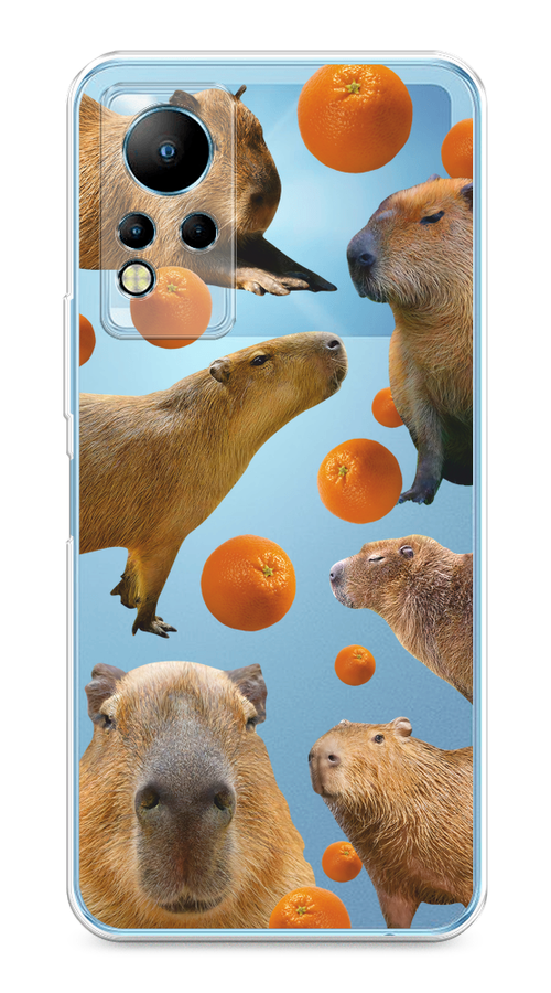 

Чехол на Infinix Note 11/12 G88 "Капибара и апельсины", Бежевый;оранжевый, 3100450-1