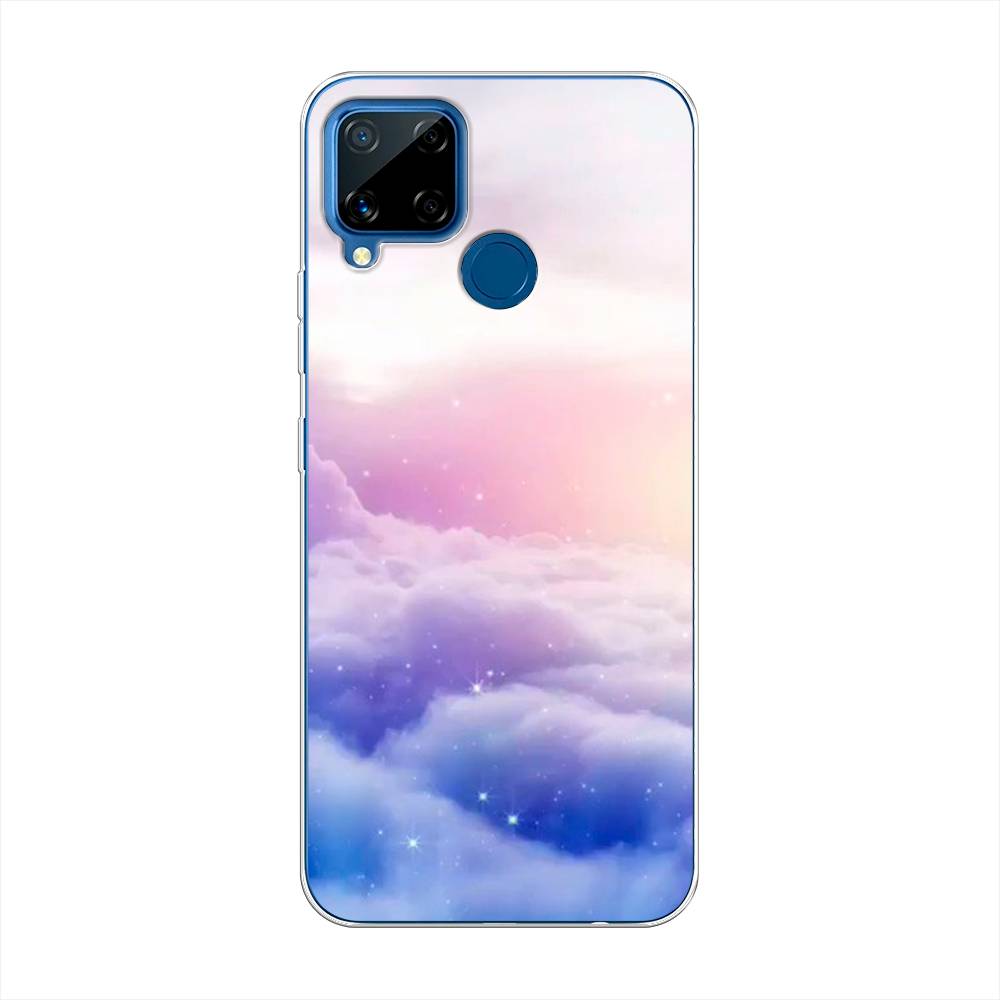

Чехол на Oppo Realme C15 "Небеса", Голубой;белый;розовый, 255050-2