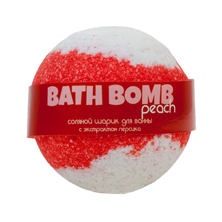 Бурлящий шарик для ванны Savonry Peach, 100 г бомбочка для ванны l cosmetics шар бурлящий ежевика 160 г