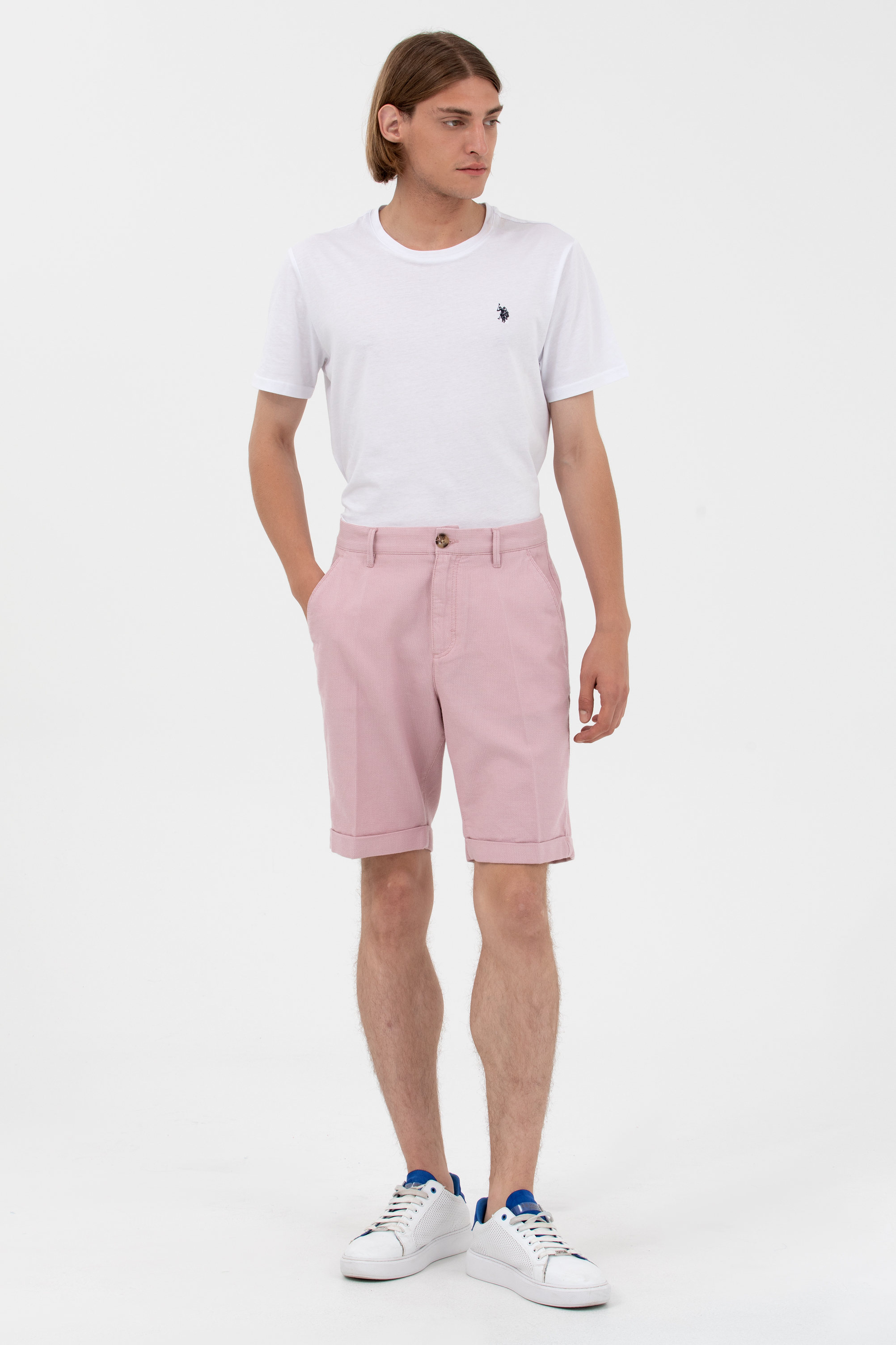 Повседневные шорты мужские US POLO Assn G081SZ0310ZENER розовые 28 4450₽