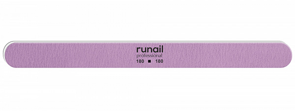 

Пилка RuNail для искусственных ногтей, сиреневая, закругленная, 180/180