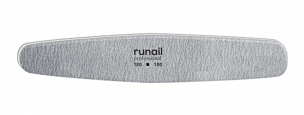 

Пилка RuNail для искусственных ногтей, серая, овал, 180/180