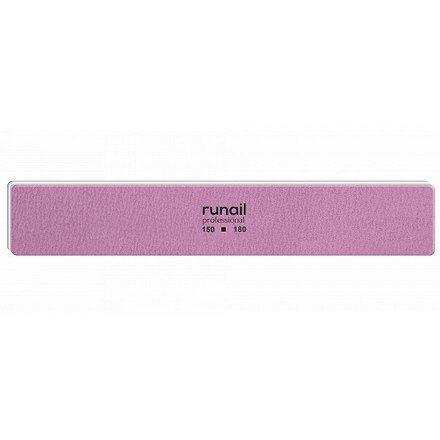 

Пилка RuNail для искусственных ногтей, розовая, прямая, 150/180
