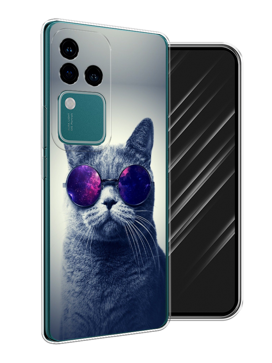 

Чехол Awog на Vivo V30 Pro/S18 Pro "Космический кот", Бордовый, 2610050-1