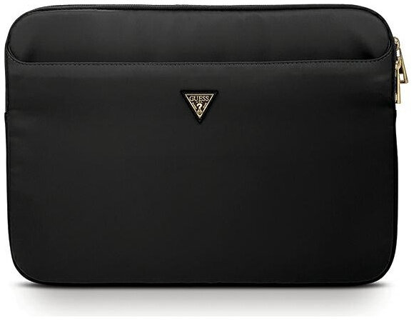 фото Чехол для ноутбука женский guess nylon with triangle metal logo black