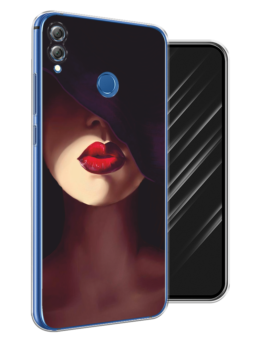 

Чехол Awog на Honor 8X "Красные губы", Черный;бежевый;красный, 66750-7
