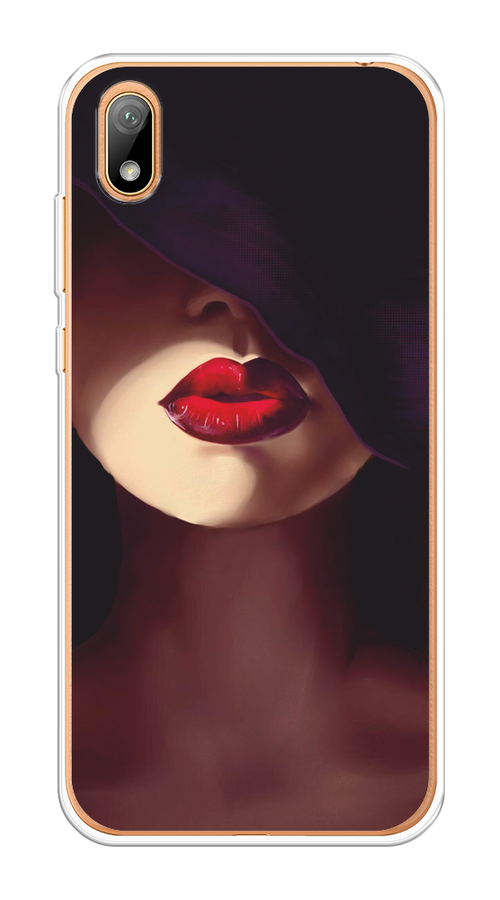 

Чехол Awog на Honor 8S "Красные губы", Черный;бежевый;красный, 69150-7
