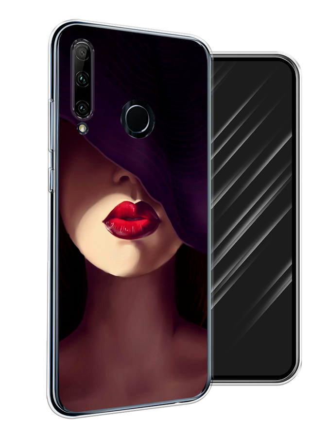

Чехол Awog на Honor 20 Lite 2019 "Красные губы", Черный;бежевый;красный, 68950-7