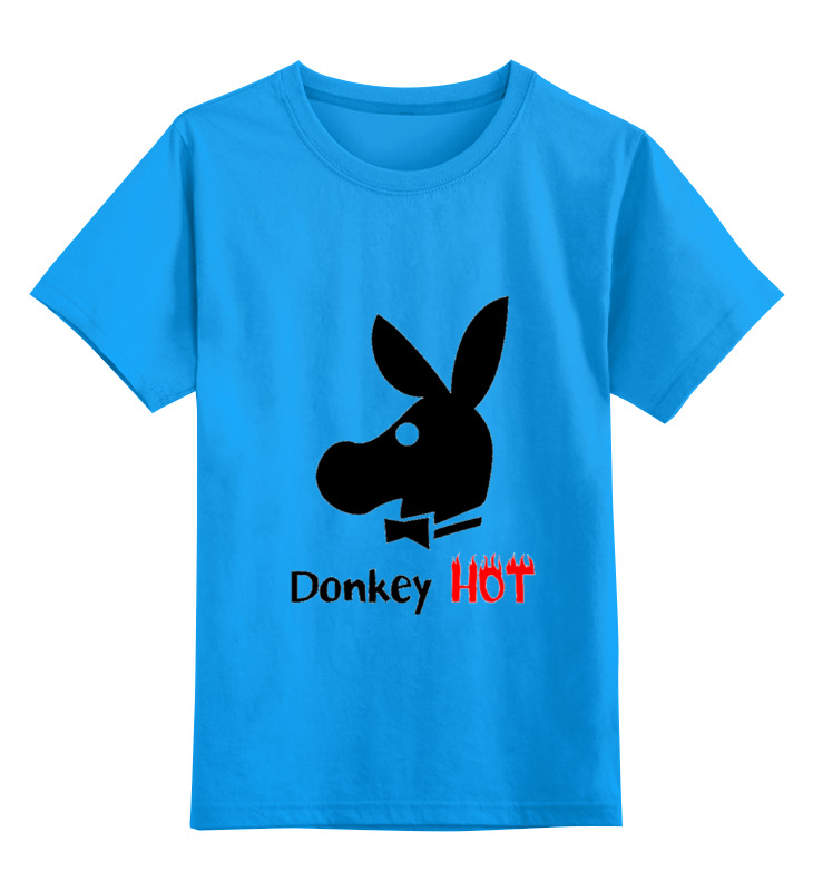 

Детская футболка Printio Donkeyhot цв.голубой р.104, 0000000794931