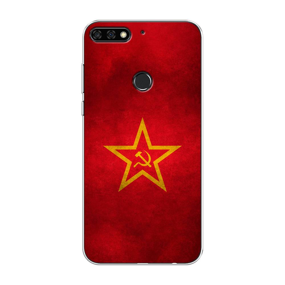 

Чехол Awog на Huawei Y7 Prime 2018 "Красное знамя", Желтый;красный, 66450-10