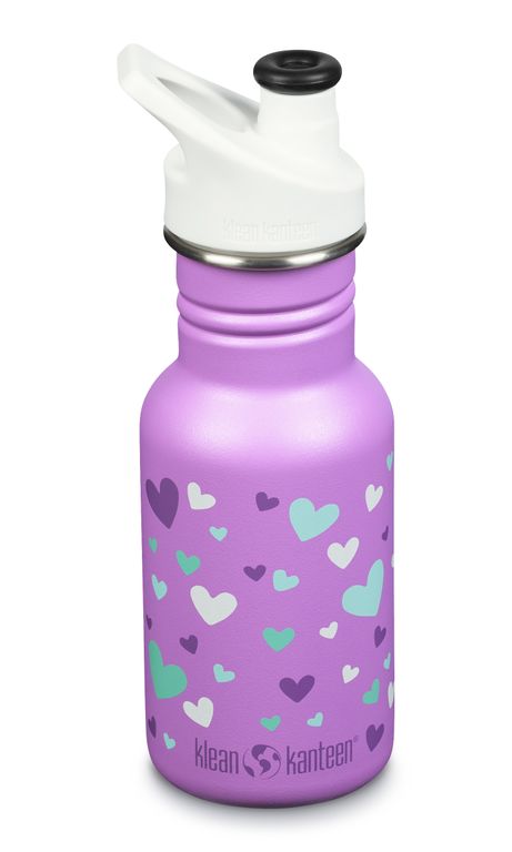 фото Детская бутылка klean kanteen kid classic narrow sport 12oz (355 мл) orchid hearts