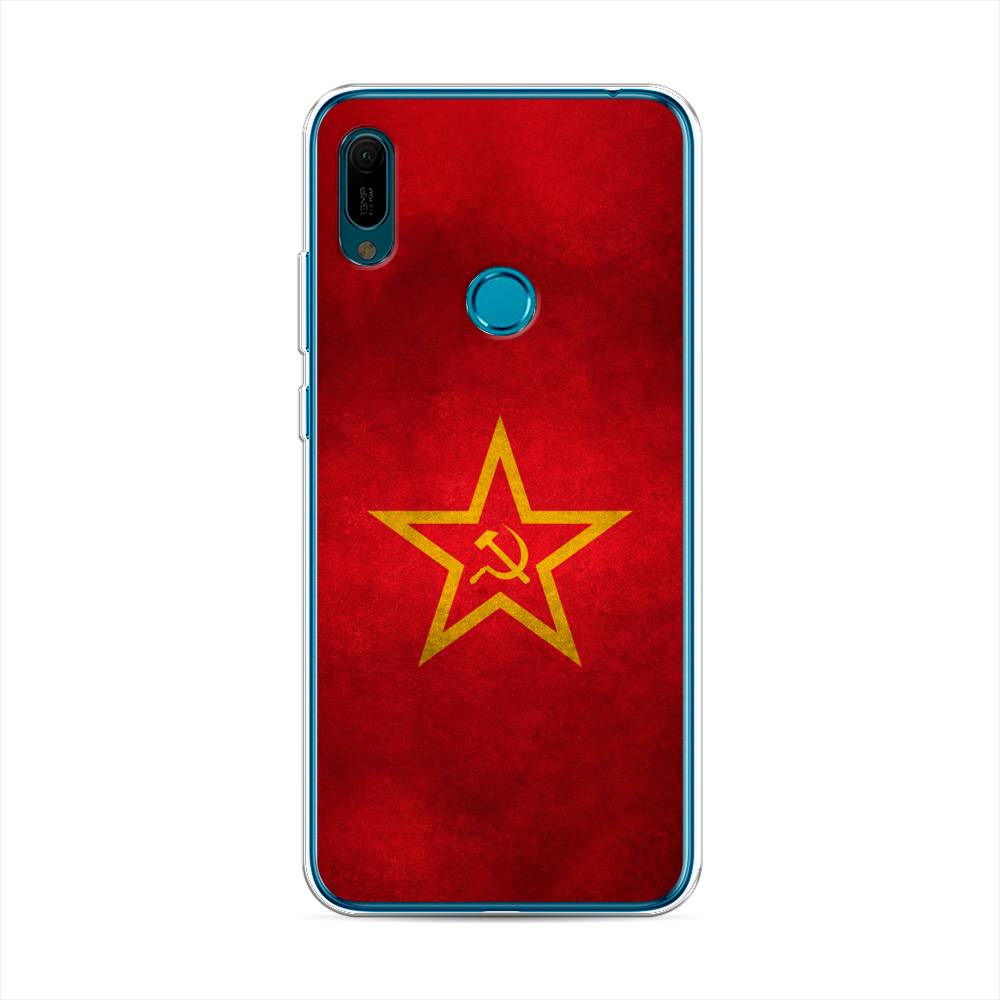 

Чехол Awog на Huawei Y6 2019 "Красное знамя", Желтый;красный, 68650-10