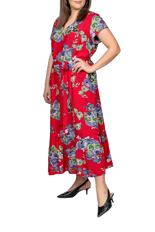 

Платье женское SVESTA R1078ROUF красное 52 RU, Красный, R1078ROUF
