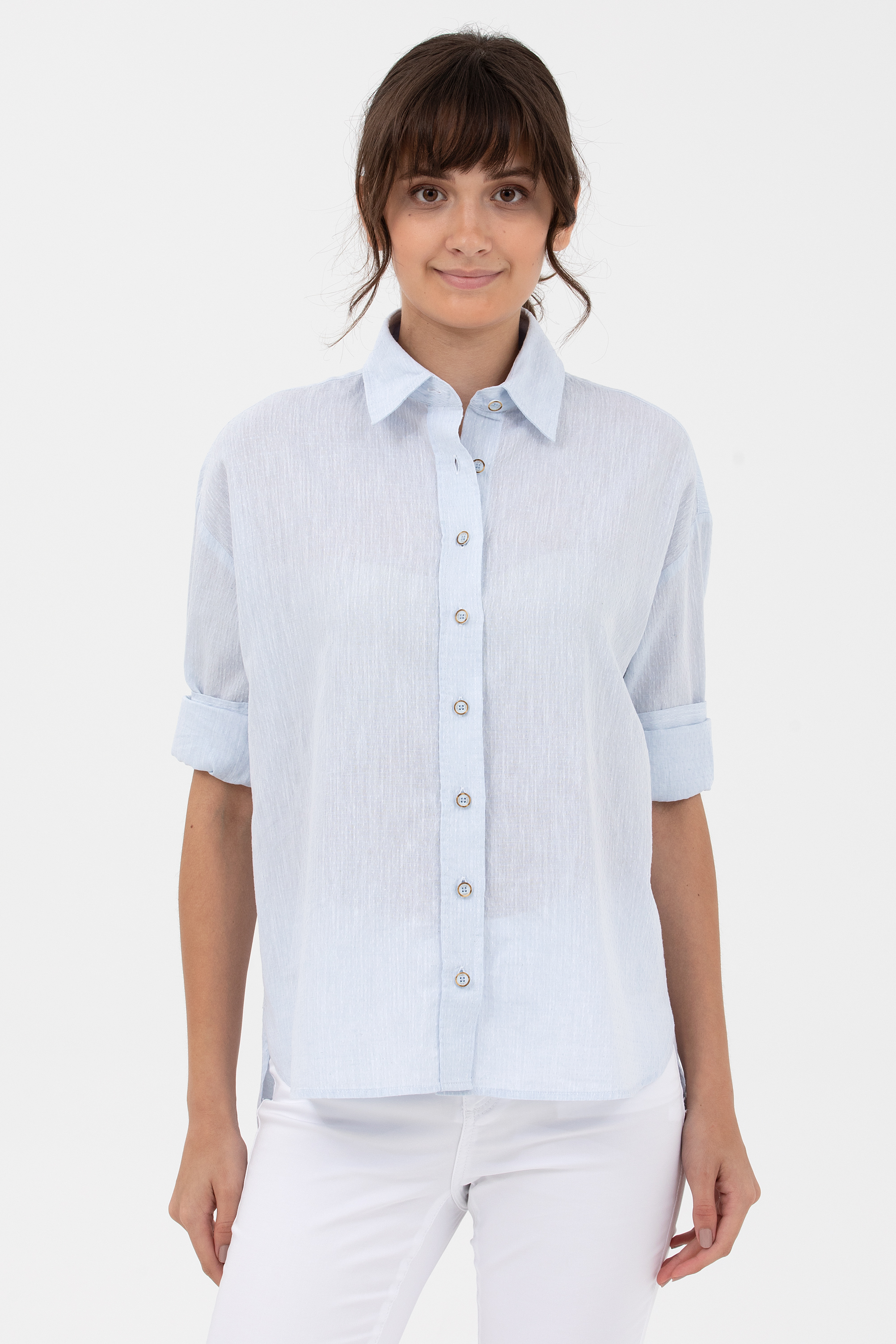 

Рубашка женская US Polo Assn G082SZ0040MUBUSA голубая 36, Голубой, G082SZ0040MUBUSA