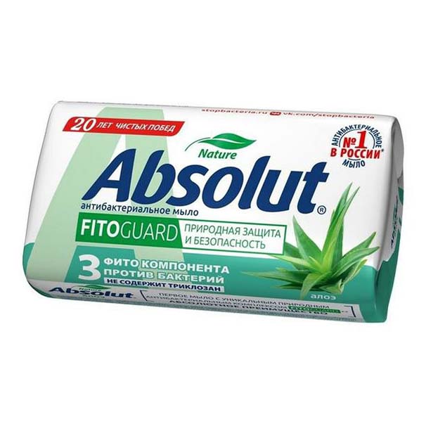 фото Туалетное мыло absolut nature алоэ антибактериальное 90 г