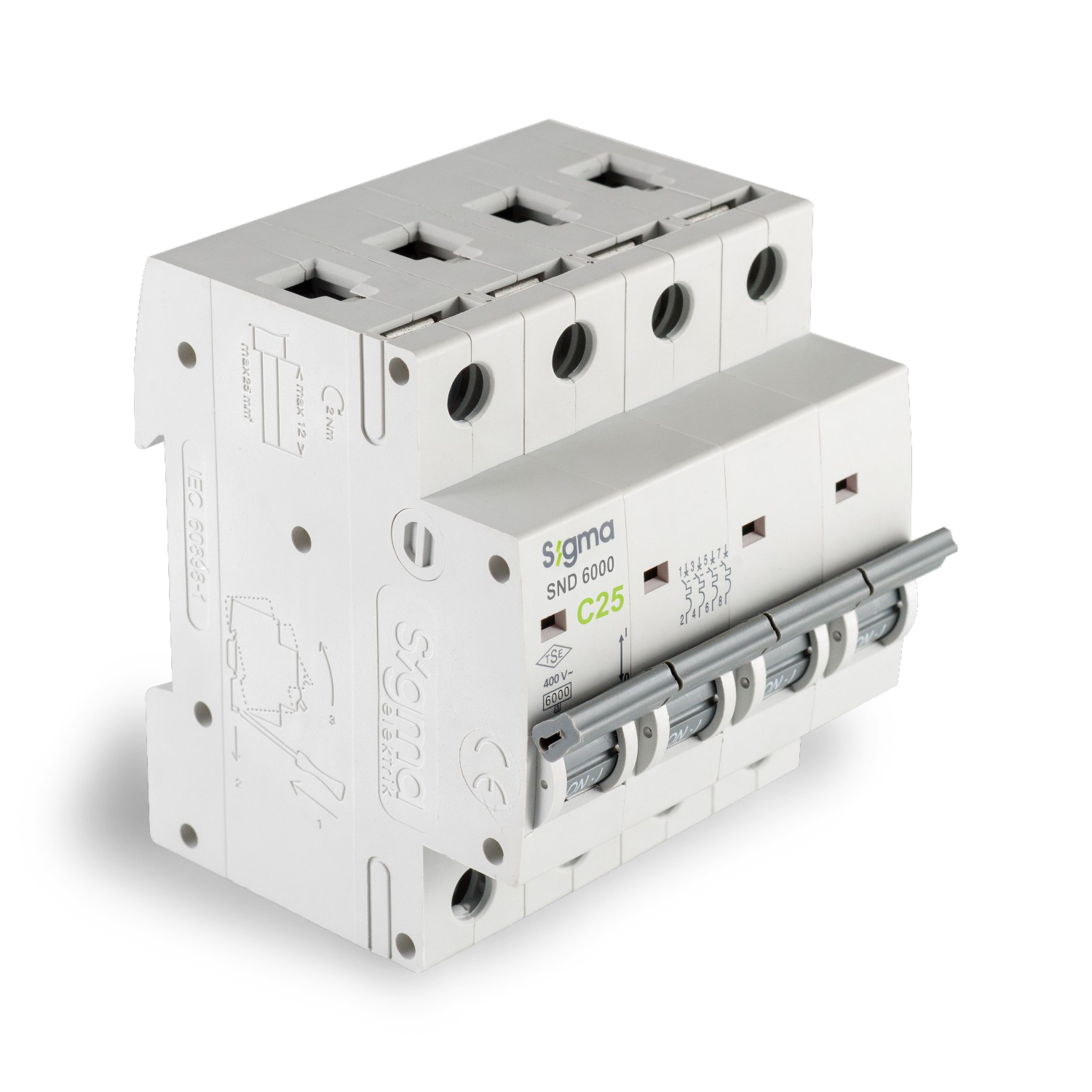 

Автоматический выключатель SIGMA ELEKTRIK 4P C 25A 6kA, SIGMA ELEKTRIK-1