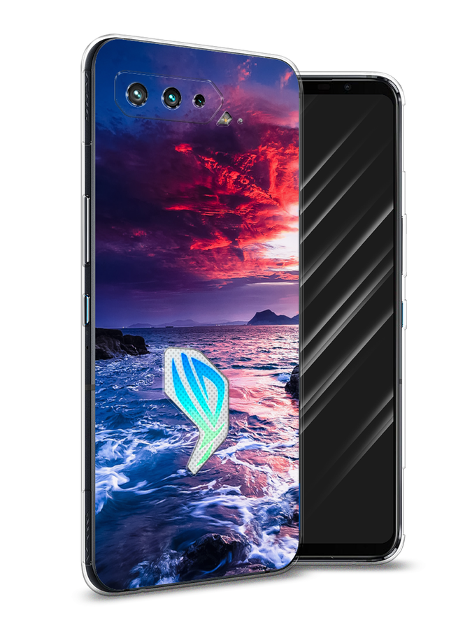 

Чехол Awog на Asus ROG Phone 5S "Волны 1", Розовый;синий, 44550-4