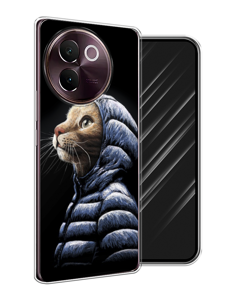 

Чехол Awog на Vivo V30e "Кот в капюшоне", Черный;бежевый;синий, 2610550-1